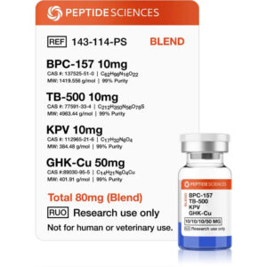BPC-157, TB-500, KPV, GHK-Cu 80mg (Klow Blend) - Peptide Sciences