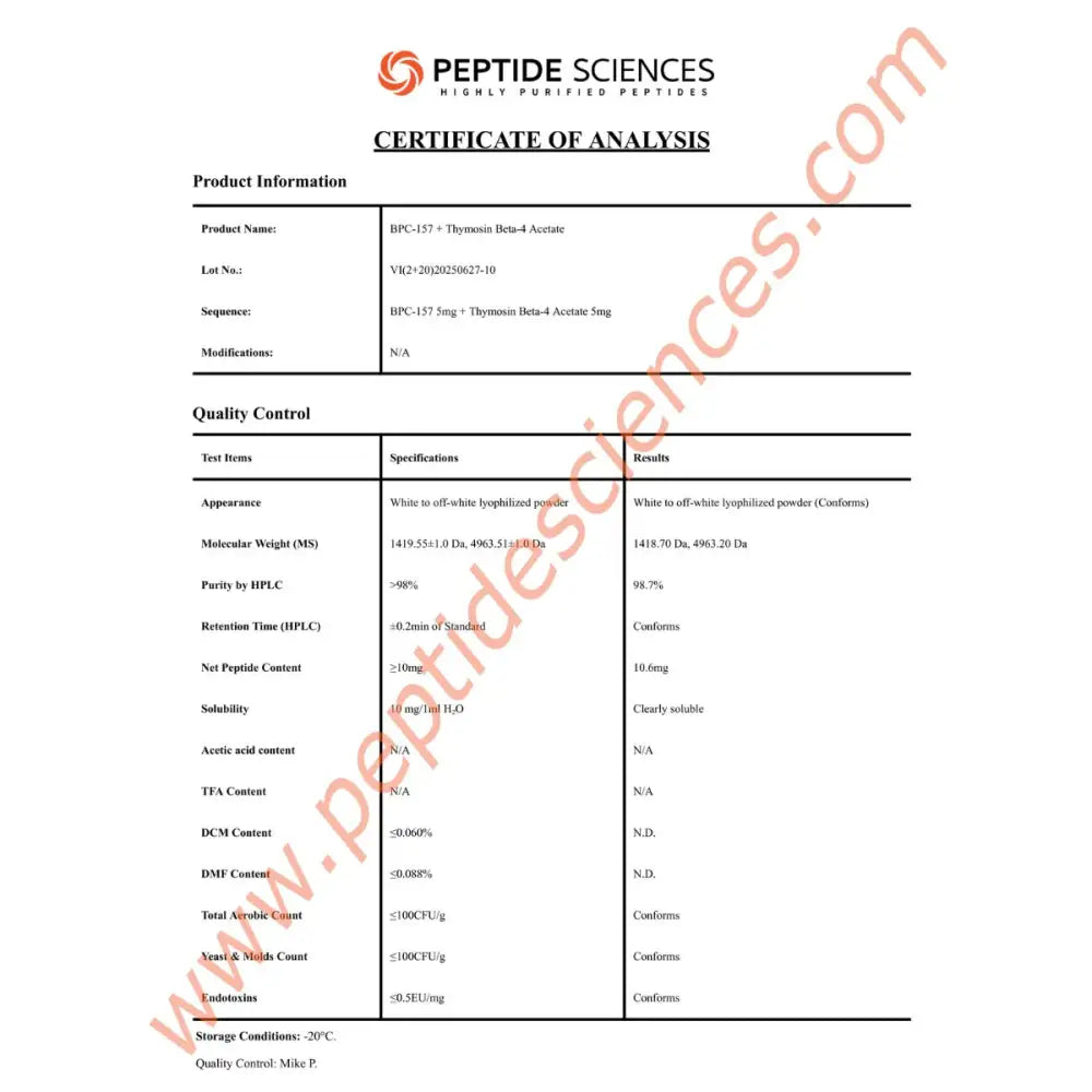 BPC-157, TB-500 Wolverine stack 10mg (Blend) - Peptide Sciences 5 BPC-157, TB-500 Wolverine stack 10mg (Blend) - Peptide Sciences - Image 5