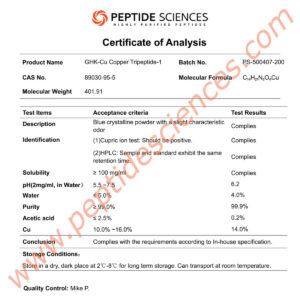 GHK-Cu 200 mg (Copper Peptide) (Topical) - Peptide Sciences 5 GHK-Cu 200 mg (Copper Peptide) (Topical) - Peptide Sciences - Image 3