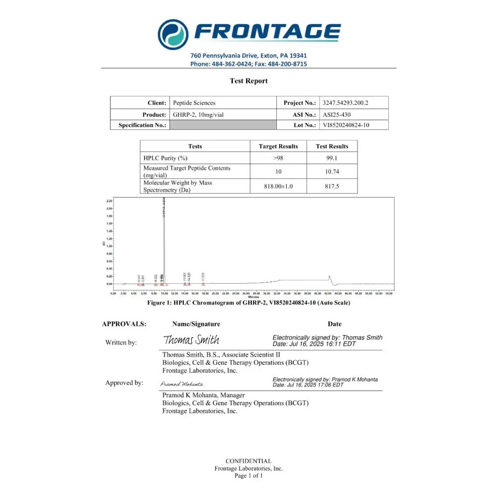 GHRP-2 10mg - Peptide Sciences 4 GHRP-2 10mg - Peptide Sciences - Image 4