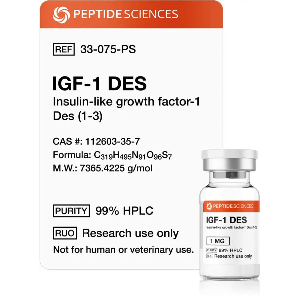 IGF-1 DES 1mg - Peptide Sciences 1 IGF-1 DES 1mg - Peptide Sciences