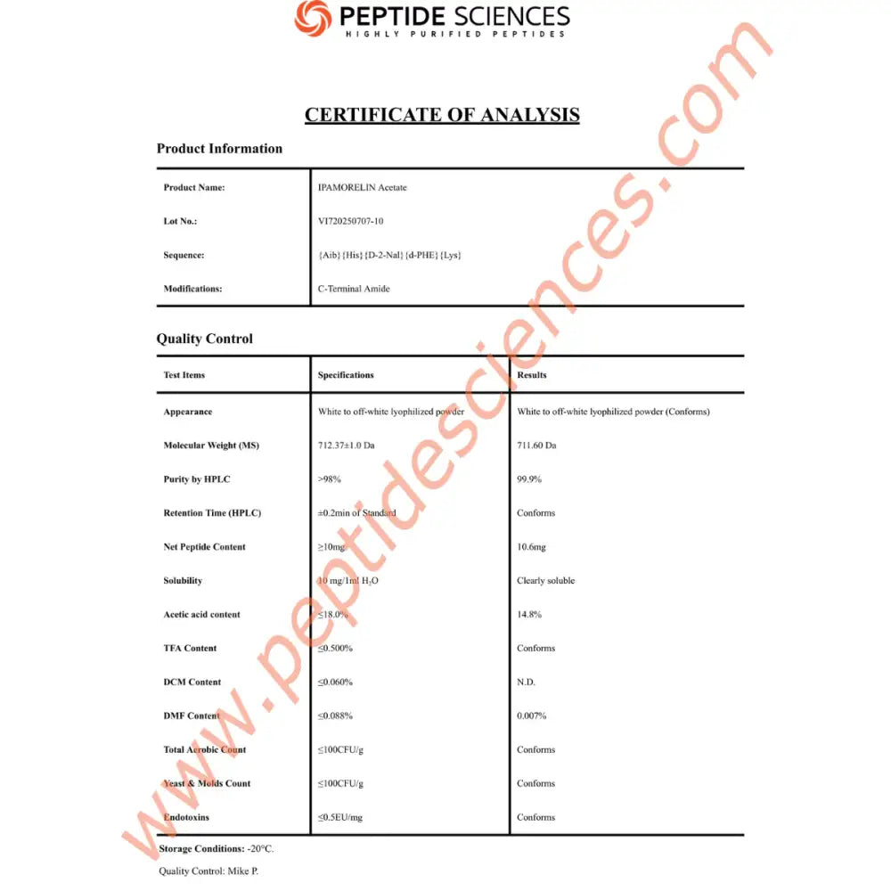 Ipamorelin 10mg - Peptide Sciences 6 Ipamorelin 10mg - Peptide Sciences - Image 6