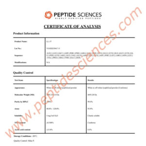 LL-37 5mg (CAP-18) - Peptide Sciences 11 LL-37 5mg (CAP-18) - Peptide Sciences - Image 5