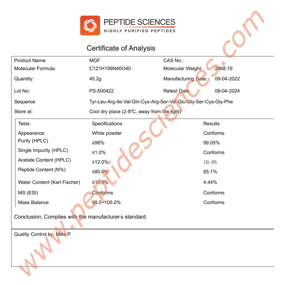 MGF IGF-1 Ec 5mg - Peptide Sciences 7 MGF IGF-1 Ec 5mg - Peptide Sciences - Image 7