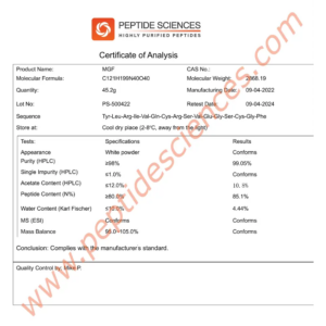 MGF IGF-1 Ec 5mg - Peptide Sciences 12 MGF IGF-1 Ec 5mg - Peptide Sciences - Image 6