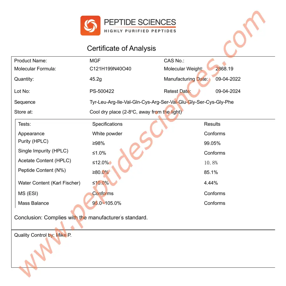 MGF IGF-1 Ec 5mg - Peptide Sciences 6 MGF IGF-1 Ec 5mg - Peptide Sciences - Image 6