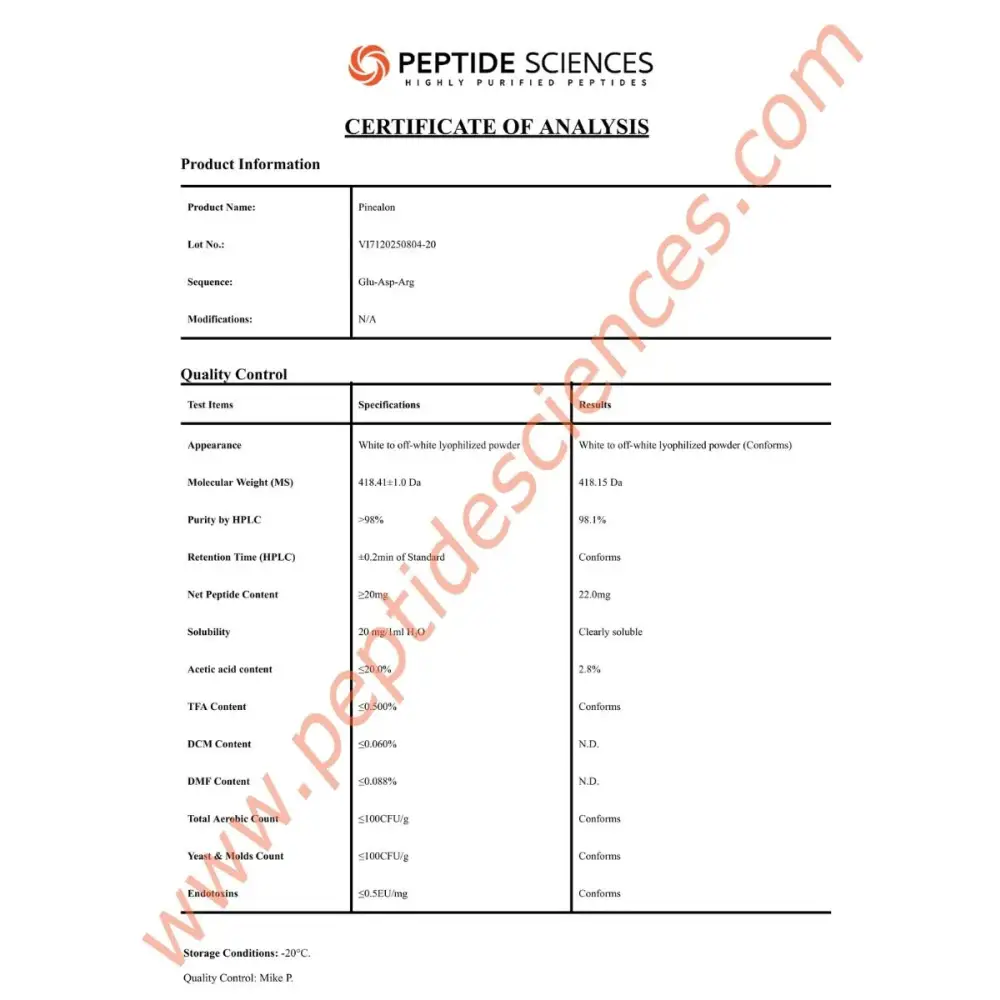Pinealon 20mg (Bioregulator) - Peptide Sciences 6 Pinealon 20mg (Bioregulator) - Peptide Sciences - Image 6