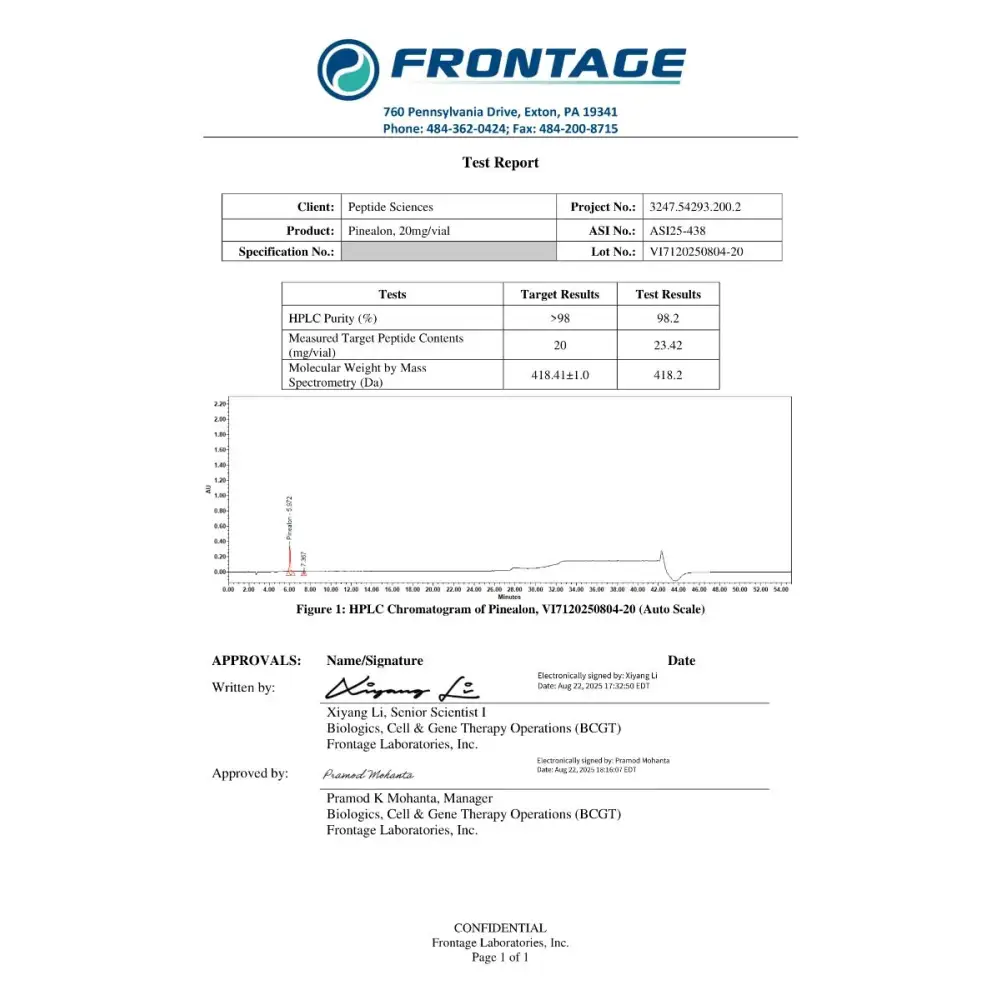 Pinealon 20mg (Bioregulator) - Peptide Sciences 4 Pinealon 20mg (Bioregulator) - Peptide Sciences - Image 4
