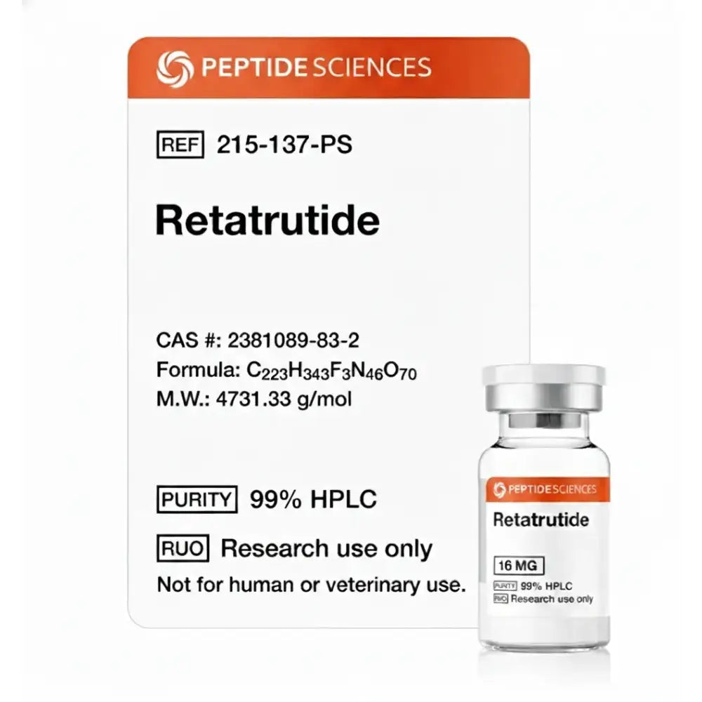 Retatrutide 16 mg - Peptide Sciences 1 Retatrutide 16 mg - Peptide Sciences