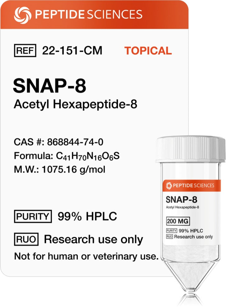 SNAP-8 200mg (Topical) - Peptide Sciences 1 SNAP-8 200mg (Topical) - Peptide Sciences