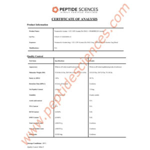 Tesamorelin, CJC-1295 (no DAC), Ipamorelin 12mg (Blend) - Peptide Sciences 15 Tesamorelin, CJC-1295 (no DAC), Ipamorelin 12mg (Blend) - Peptide Sciences - Image 6