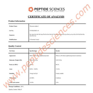 Thymosin Alpha-1 10 mg - Peptide Sciences - Image 4