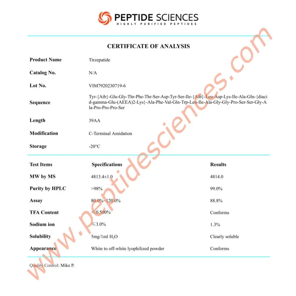 Tirzepatide 30mg - Peptide Sciences 2 Tirzepatide 30mg - Peptide Sciences - Image 2